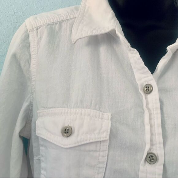 Sonoma White Button Down Collared Shirt Size Small - Picture 4 of 12